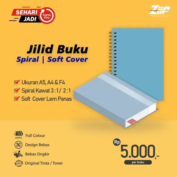 Jilid Spiral | Soft Cover Lem Panas