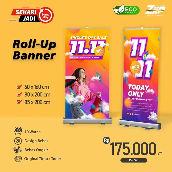Cetak Roll-Up Banner + Standing Alumunium