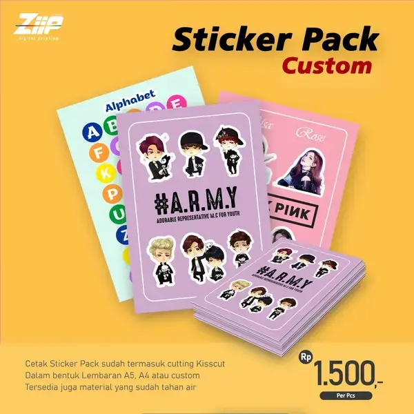 Cetak Sticker Pack Custom