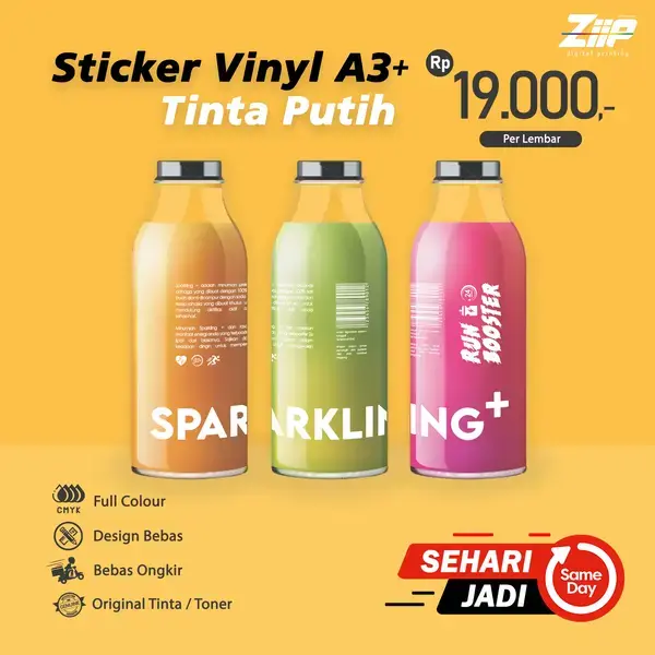 Cetak Stiker A3+ Tinta Putih Kisscut | Diecut